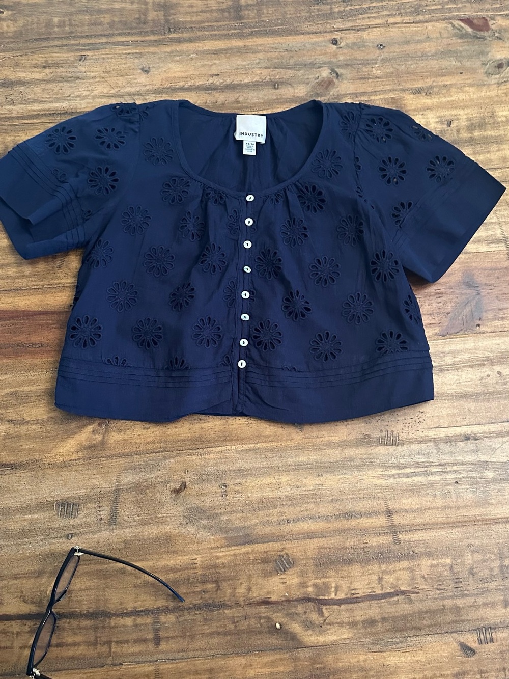 INDUSTRY Navy Lightweight Top